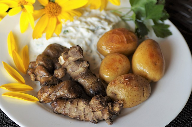 artichoke jerusalem with potatoes