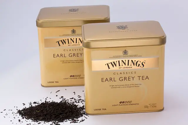 two tins of twinings earl grey tea